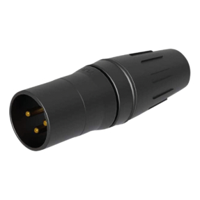 Seetronic XLR 3P Connector – 3-polig XLR male, zwart, met groef voor kleurring Seetronic XLR 3P Connector – 3-polig XLR male, zwart, met groef voor kleurring