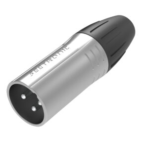 Seetronic XLR 3P Connector – XLR male 3‑polig kabelconnector, chroom, verzilverde contacten