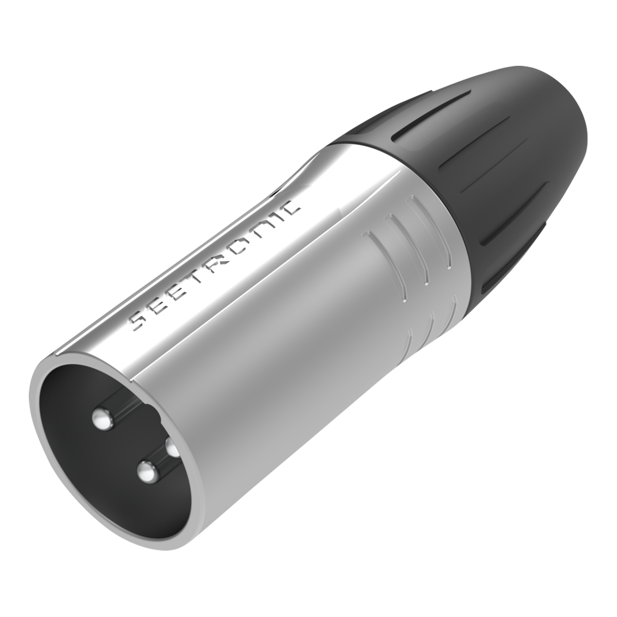 Seetronic XLR 3P Connector – XLR male 3‑polig kabelconnector, chroom, verzilverde contacten Seetronic XLR 3P Connector – XLR male 3‑polig kabelconnector, chroom, verzilverde contacten