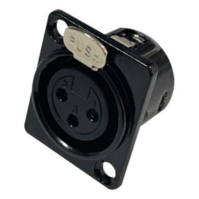 DAP XLR 3P Chassis – XLR‑chassisconnector 3‑polig female, zwart DAP XLR 3P Chassis – XLR‑chassisconnector 3‑polig female, zwart