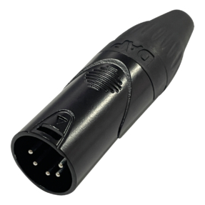 DAP XLR 5P X-type 5‑polig XLR male connector, zwarte behuizing DAP XLR 5P X-type 5‑polig XLR male connector, zwarte behuizing