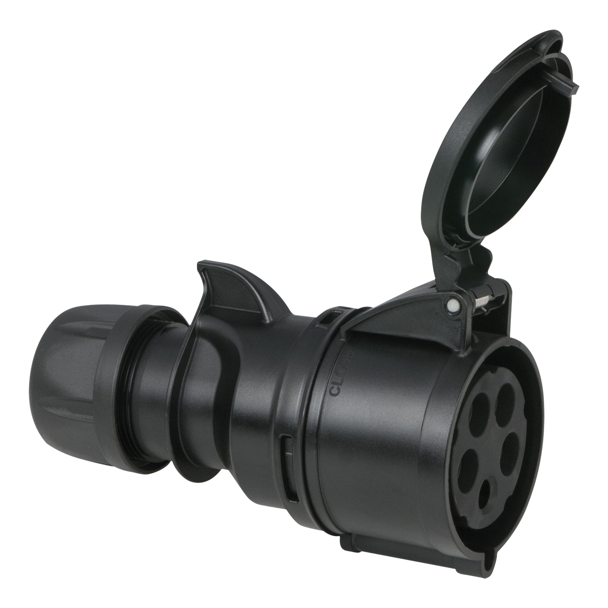 Pce CEE 32 A/400 V 5‑polig kabelstekker (female) zwart, schroefaansluiting, IP44 Pce CEE 32 A/400 V 5‑polig kabelstekker (female) zwart, schroefaansluiting, IP44