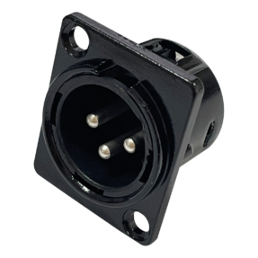 DAP XLR 3P Chassis XLR chassisconnector – male zwart housing – Zwarte behuizing DAP XLR 3P Chassis XLR chassisconnector – male zwart housing – Zwarte behuizing